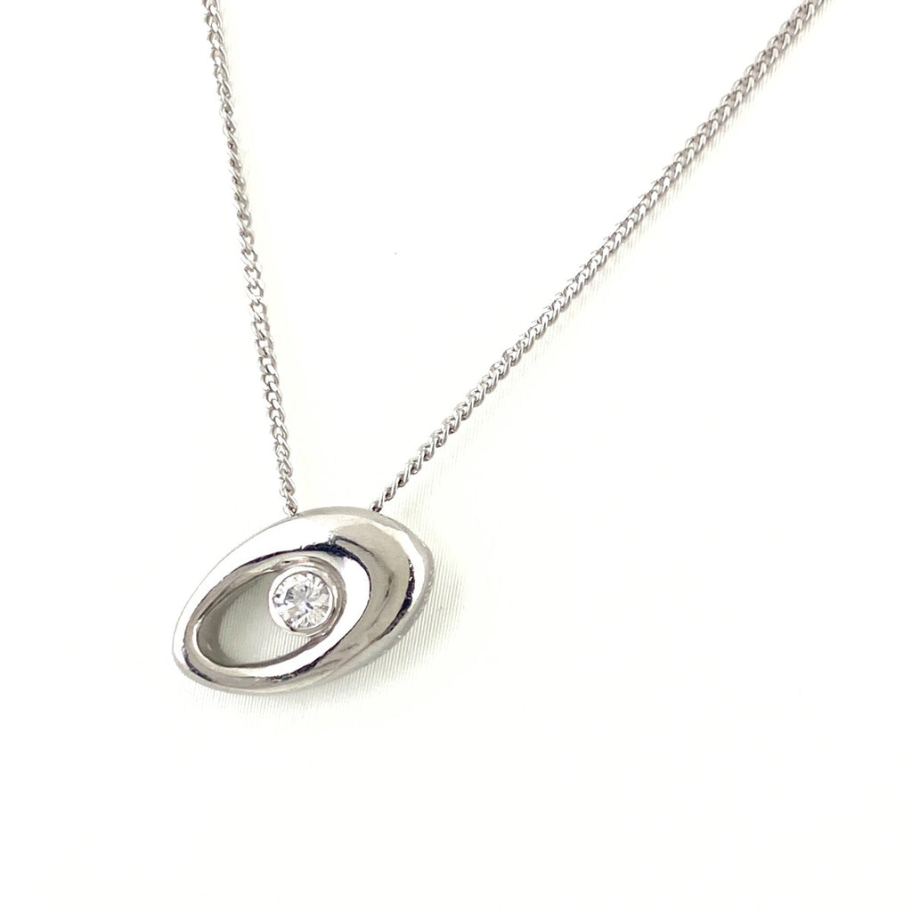 メレダイヤ デザインネックレス プラチナ ペンダント ネックレス Pt900 Pt850 ダイヤモンド レディース 【中古】nbjwl