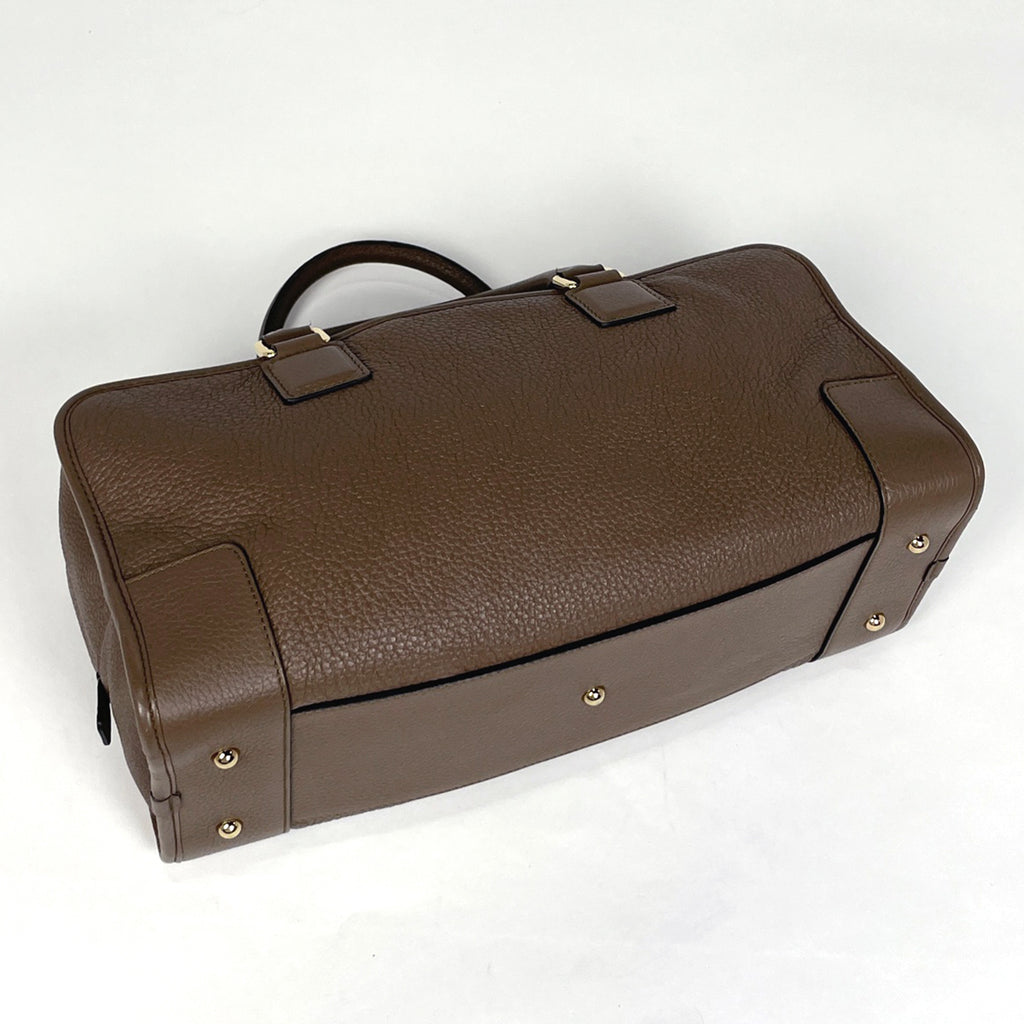 ロエベ アマソナ 36 アナグラム ハンドバッグ レザー ブラウン レディース 【中古】brbag