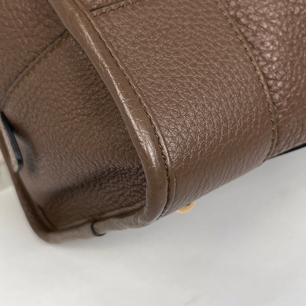 ロエベ アマソナ 36 アナグラム ハンドバッグ レザー ブラウン レディース 【中古】brbag