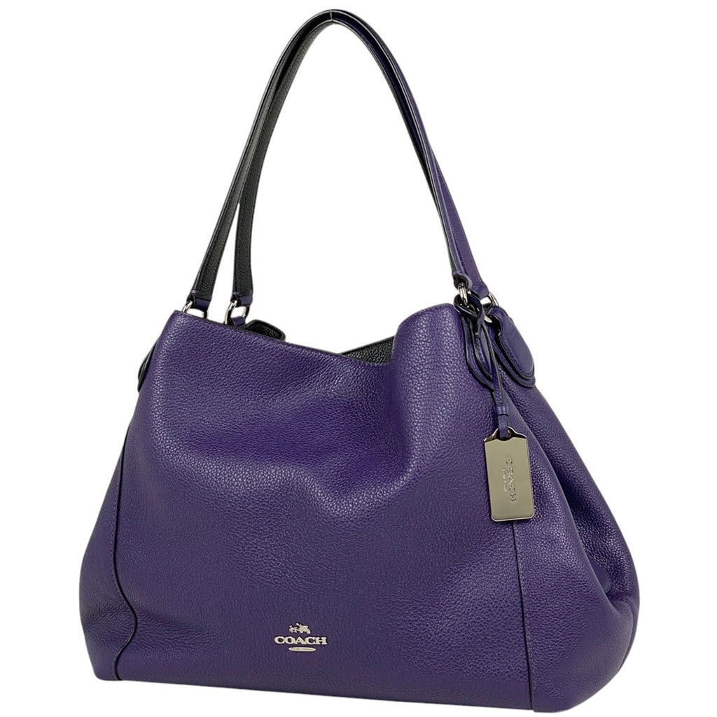 コーチ ロゴ ハンドバッグ 手提げ 肩掛け ハンドバッグ レザー パープル 36468 レディース 【中古】brbag
