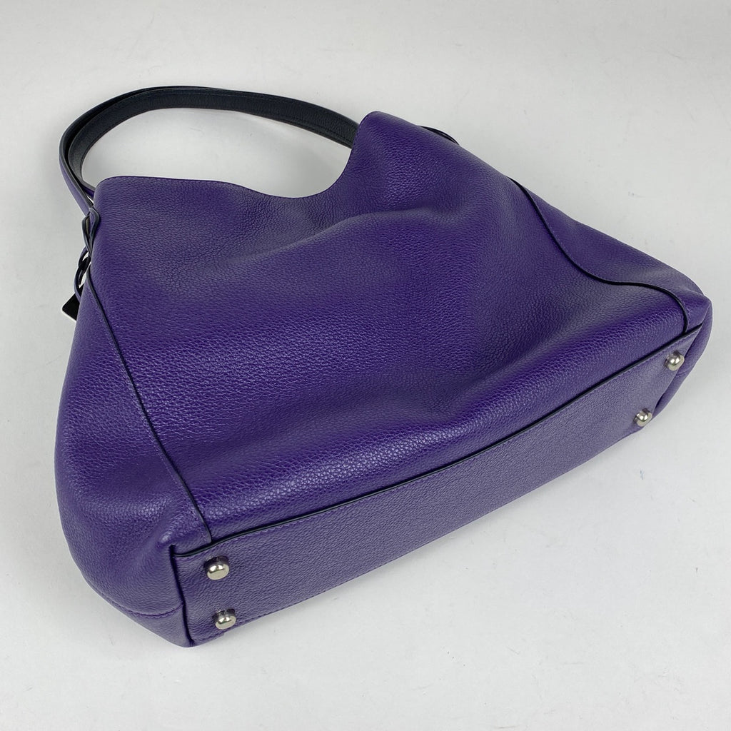 コーチ ロゴ ハンドバッグ 手提げ 肩掛け ハンドバッグ レザー パープル 36468 レディース 【中古】brbag