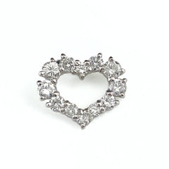 ハートモチーフ ペンダントトップ プラチナ メレダイヤ ペンダントトップ Pt1000 ダイヤモンド レディース 【中古】nbjwl