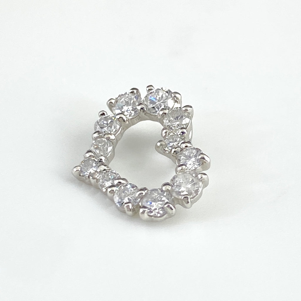 ハートモチーフ ペンダントトップ プラチナ メレダイヤ ペンダントトップ Pt1000 ダイヤモンド レディース 【中古】nbjwl