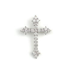 クロスモチーフ ペンダントトップ プラチナ メレダイヤ 十字架 ペンダントトップ Pt900 ダイヤモンド レディース 【中古】nbjwl