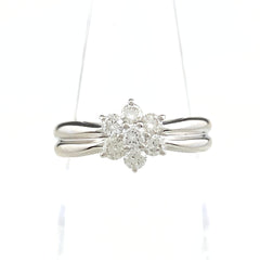 メレダイヤ デザインリング プラチナ 指輪 リング 12号 Pt900 ダイヤモンド レディース 【中古】nbjwl