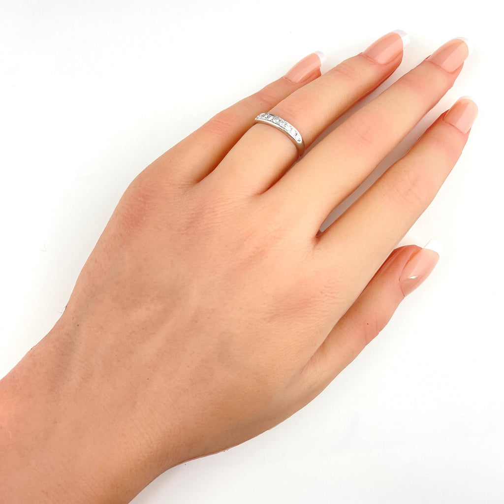 メレダイヤ デザインリング プラチナ 指輪 リング 10.5号 Pt900 ダイヤモンド レディース 【中古】nbjwl