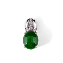 翡翠 ペンダントトップ プラチナ メレダイヤ ペンダントトップ Pt900 ヒスイ ダイヤモンド レディース ノンブランドジュエリー 【中古】nbjwl