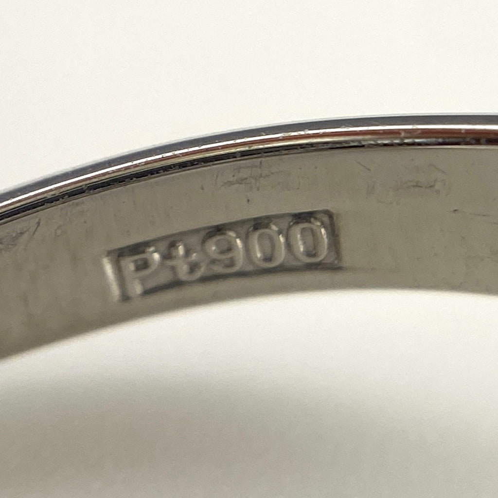 エメラルド デザインリング プラチナ 指輪 メレダイヤ リング 11.5号 Pt900 エメラルド ダイヤモンド レディース 【中古】nbjwl
