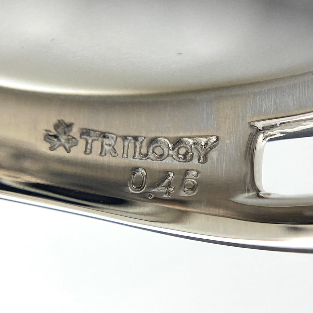 トリロジー メレダイヤ デザインリング プラチナ 指輪 リング 14号 Pt900 ダイヤモンド レディース 【中古】brjwl