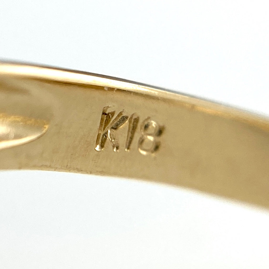 メレダイヤ デザインリング YG イエローゴールド 指輪 リング 13号 K18 ダイヤモンド レディース 【中古】nbjwl