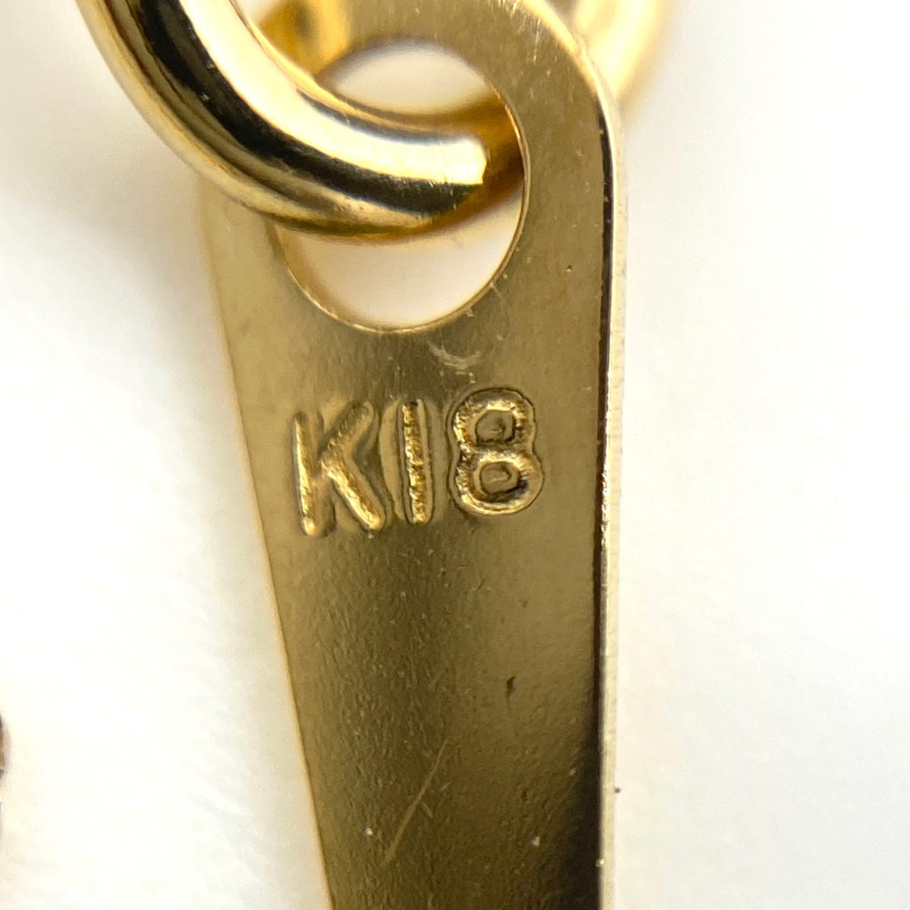 メレダイヤ デザインネックレス YG イエローゴールド ペンダント ネックレス K18 ダイヤモンド レディース 【中古】nbjwl