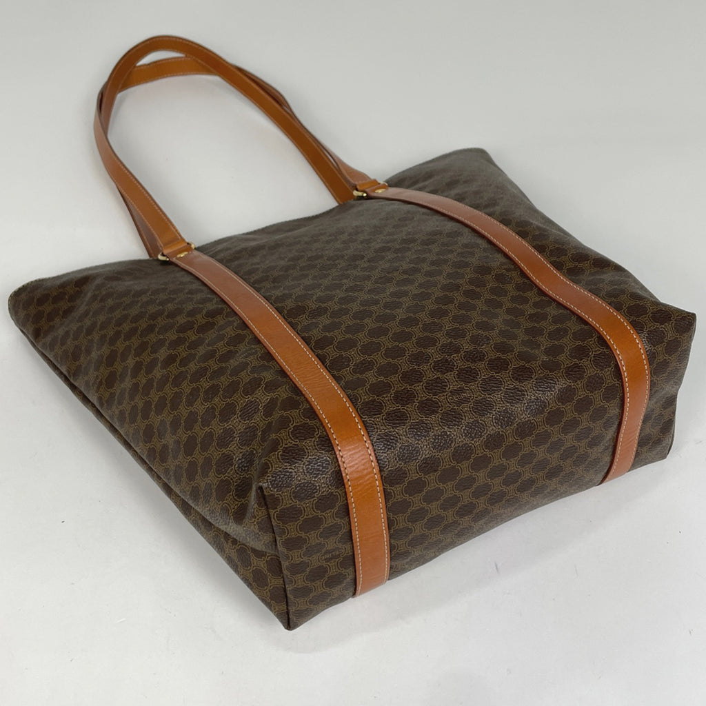 セリーヌ マカダム柄 トートバッグ ハンドバッグ トートバッグ コーティングキャンバス ブラウン レディース 【中古】brbag