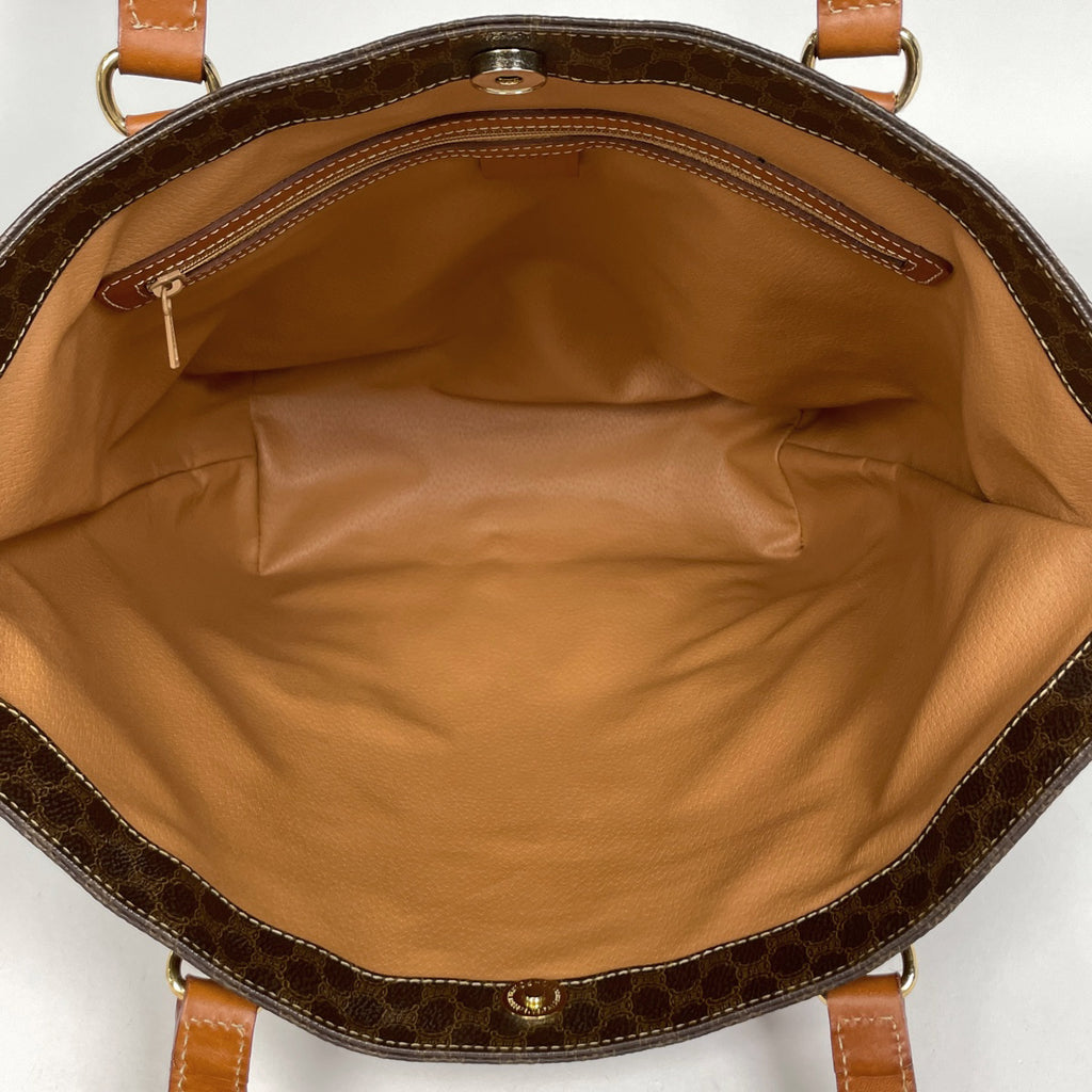 セリーヌ マカダム柄 トートバッグ ハンドバッグ トートバッグ コーティングキャンバス ブラウン レディース 【中古】brbag