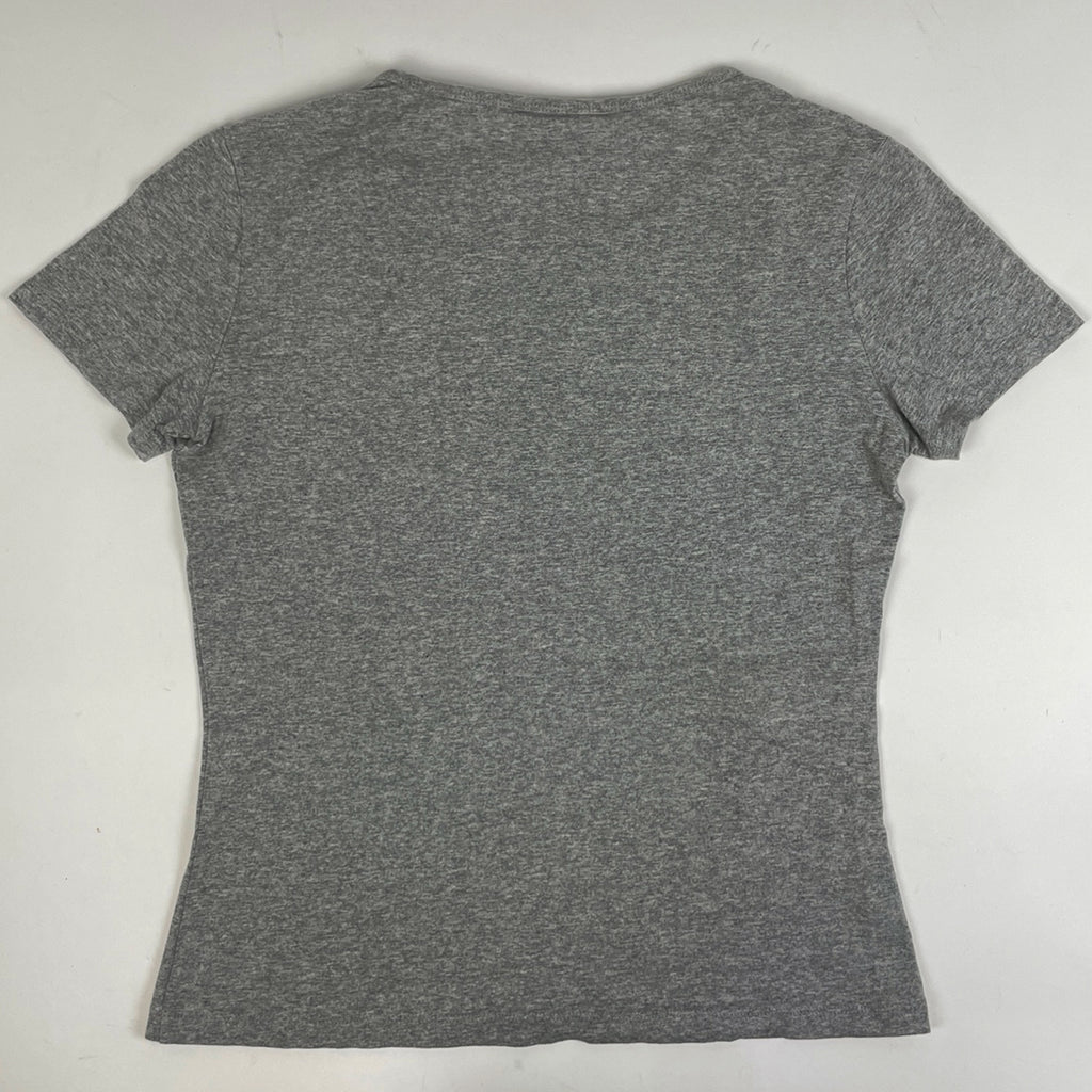 セリーヌ トリオンフ Ｔシャツ ロゴ クルーネック スタッズ トップス 半袖Ｔシャツ コットン ポリウレタン グレー レディース 【中古】brapp
