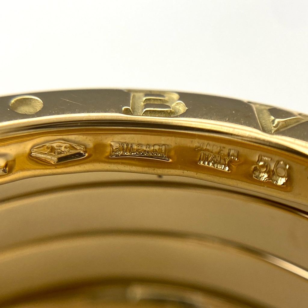 ブルガリ ビーゼロワン リング YG イエローゴールド 指輪 B-ZERO1 3バンド リング 15号 750 レディース 【中古】brjwl
