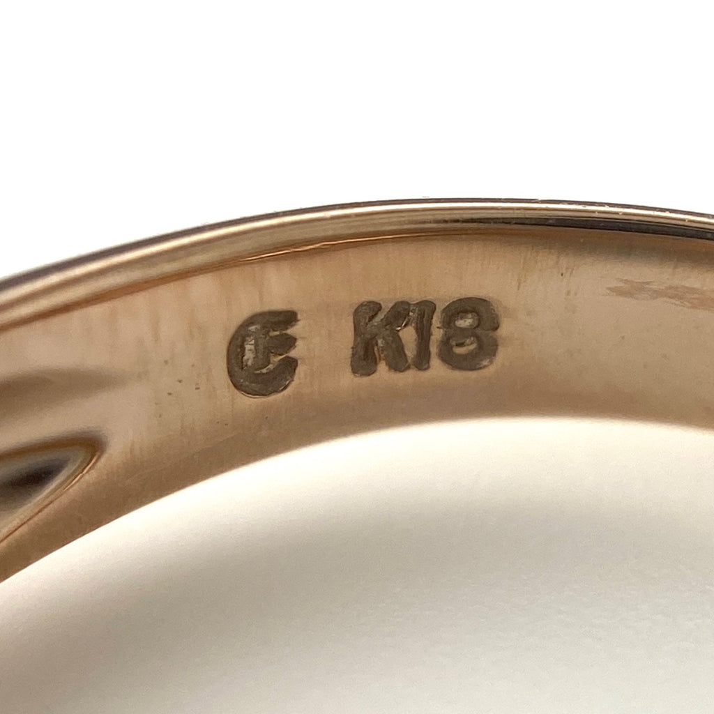 メレダイヤ デザインリング PG ピンクゴールド 指輪 リング 10号 K18 ダイヤモンド ボーイズ 【中古】nbjwl