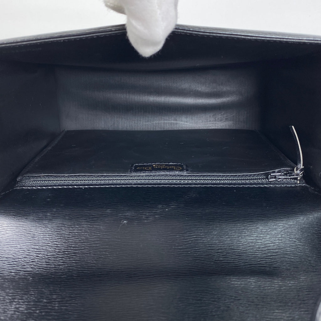クリスチャンディオール ロゴ ショルダーバッグ 斜め掛け ショルダーバッグ レザー ブラック レディース 【中古】brbag