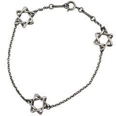 ティファニー スターオブダビデ トリプル ブレスレット 腕輪 ブレスレット シルバー925 シルバー レディース 【中古】bracc