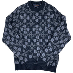 ルイ・ヴィトン モノグラムフラワー セーター ニット 厚手 トップス セーター ナイロン レーヨン ウール ネイビー メンズ 【中古】brapp