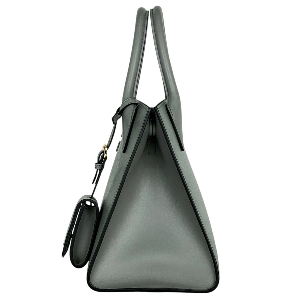 プラダ モノクローム スモールバッグ 2WAY ショルダーバッグ ハンドバッグ レザー グレー 1BA156 レディース 【中古】brbag