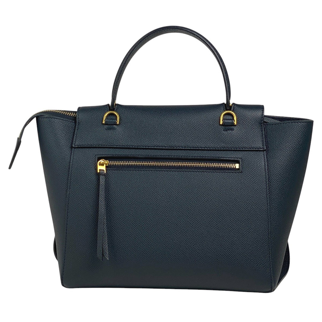 セリーヌ マイクロ ベルトバッグ 2WAY ショルダーバッグ ハンドバッグ レザー ネイビー レディース 【中古】brbag