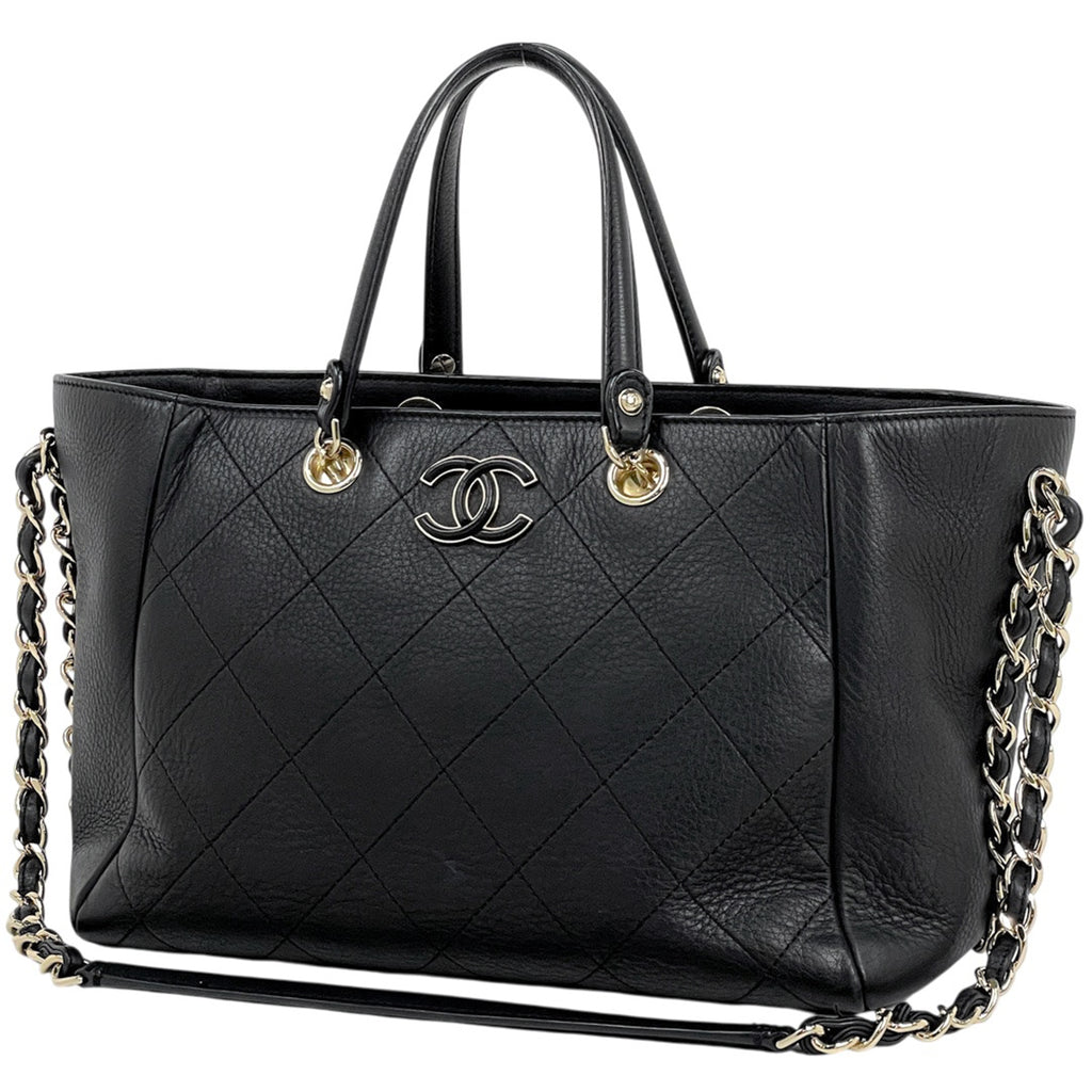 シャネル ココマーク ハンドバッグ 2WAY チェーン ショルダーバッグ ハンドバッグ レザー ブラック AS0356 レディース 【中古】brbag