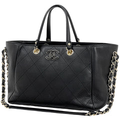 シャネル ココマーク ハンドバッグ 2WAY チェーン ショルダーバッグ ハンドバッグ レザー ブラック AS0356 レディース 【中古】brbag