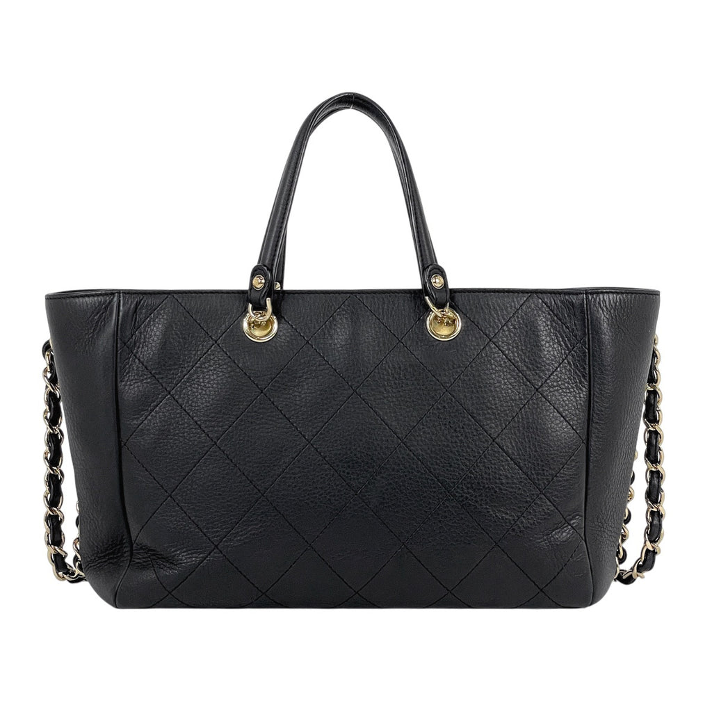 シャネル ココマーク ハンドバッグ 2WAY チェーン ショルダーバッグ ハンドバッグ レザー ブラック AS0356 レディース 【中古】brbag