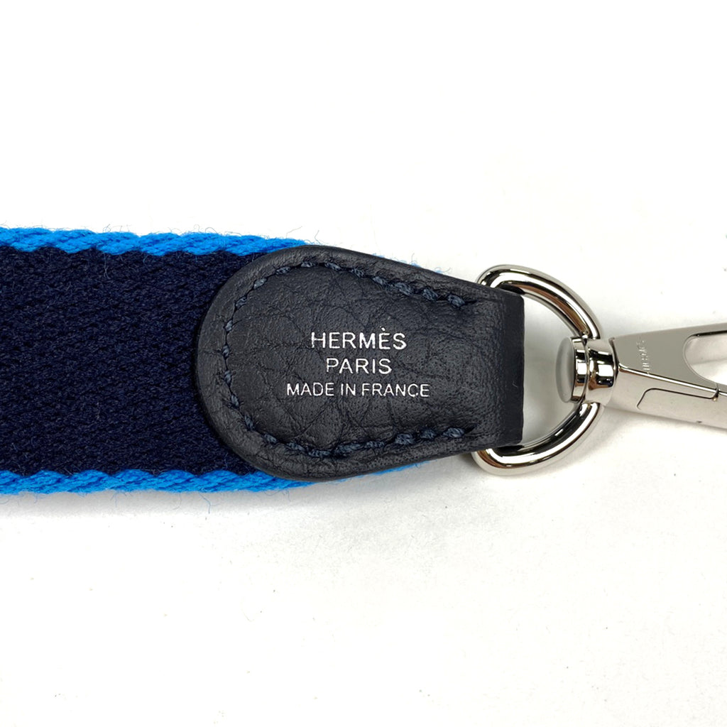 エルメス ショルダーストラップ キャンバス レザー ブルー レディース 【中古】brbag