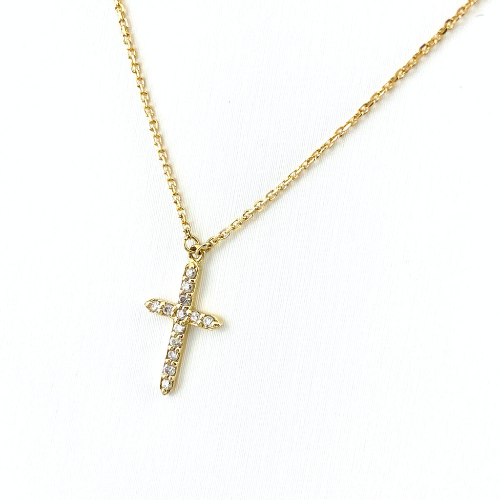 メレダイヤ デザインネックレス YG イエローゴールド ペンダント ネックレス K18 ダイヤモンド レディース 【中古】nbjwl
