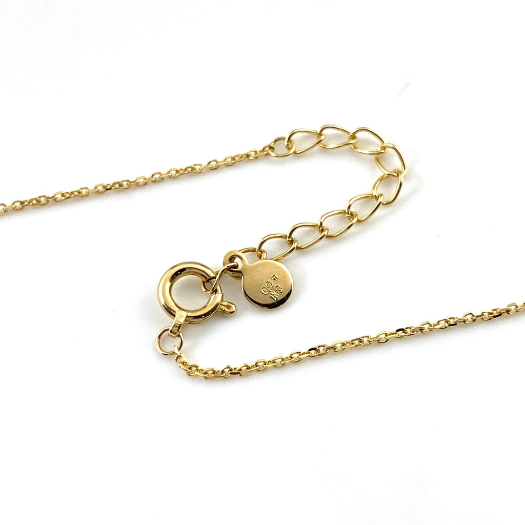 メレダイヤ デザインネックレス YG イエローゴールド ペンダント ネックレス K18 ダイヤモンド レディース 【中古】nbjwl