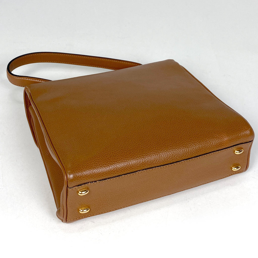 セリーヌ サークルロゴ ハンドバッグ 2WAY ショルダーバッグ ハンドバッグ レザー ブラウン レディース 【中古】brbag