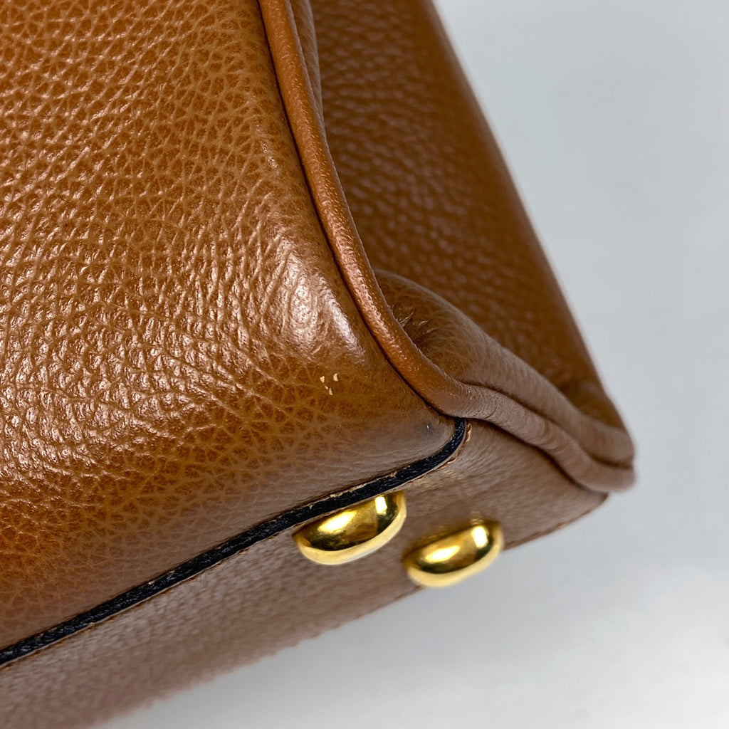 セリーヌ サークルロゴ ハンドバッグ 2WAY ショルダーバッグ ハンドバッグ レザー ブラウン レディース 【中古】brbag
