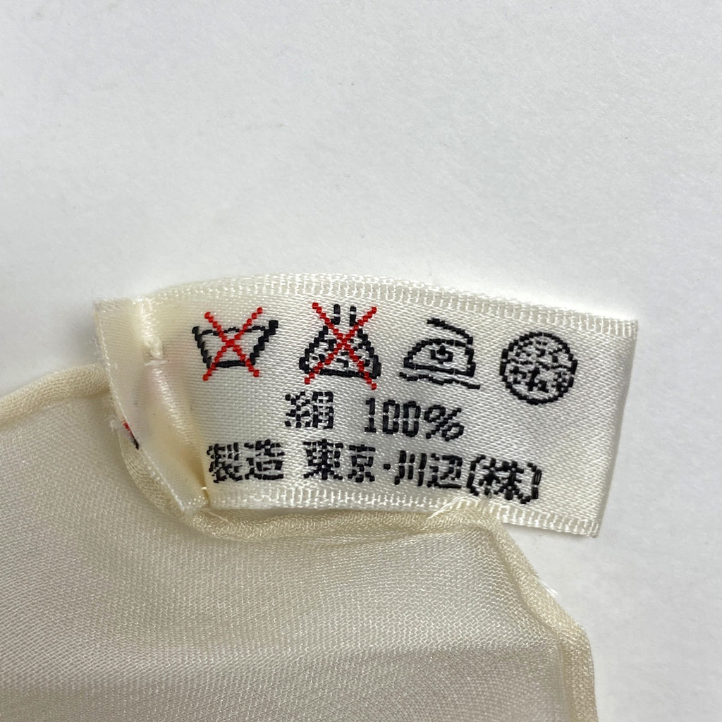 エルメス フラワー柄 スカーフ 花柄 シアー スカーフ スカーフ シルク ホワイト レッド レディース 【中古】brbag
