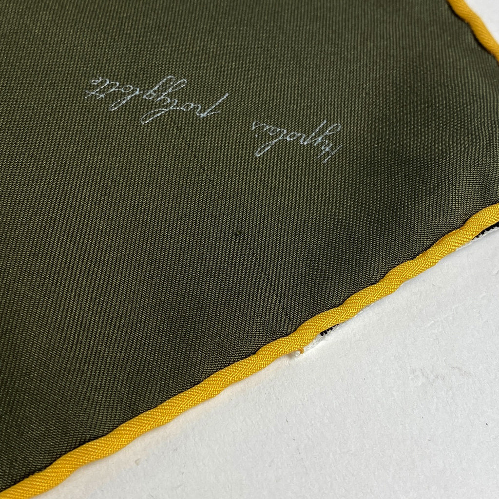 エルメス カレ 90 L'INTRUS 侵入者 鳥柄 スカーフ シルク グリーン マルチカラー レディース 【中古】brbag