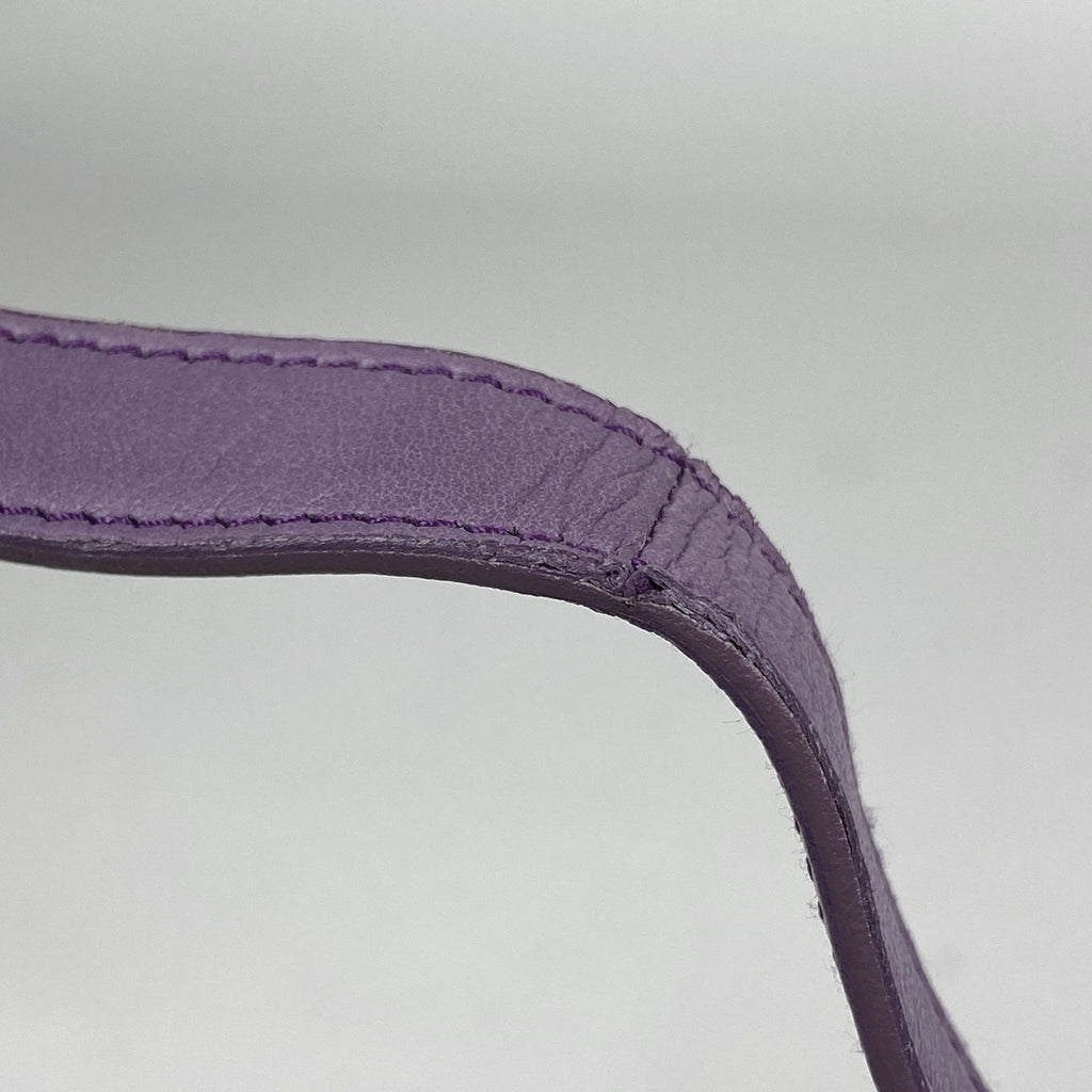イヴ・サンローラン ロゴ ショルダーバッグ YSL 斜め掛け ショルダーバッグ キャンバス パープル レディース 【中古】brbag