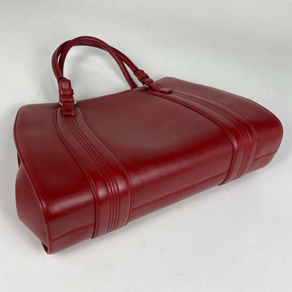ロエベ カモッシオ ハンドバッグ アナグラム ハンドバッグ レザー レッド レディース 【中古】brbag