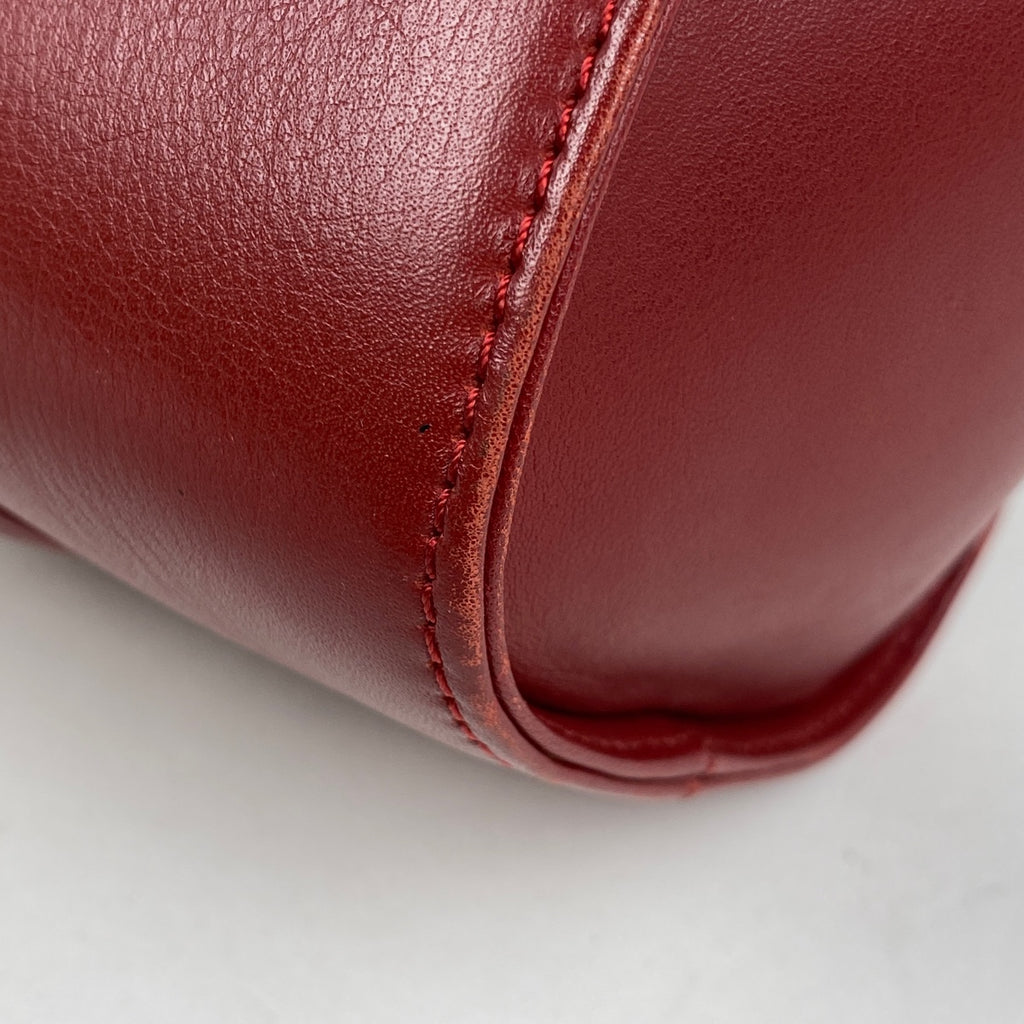 ロエベ カモッシオ ハンドバッグ アナグラム ハンドバッグ レザー レッド レディース 【中古】brbag