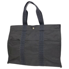 エルメス エールライン GM 肩掛け ハンドバッグ トートバッグ ナイロンキャンバス グレー レディース 【中古】brbag