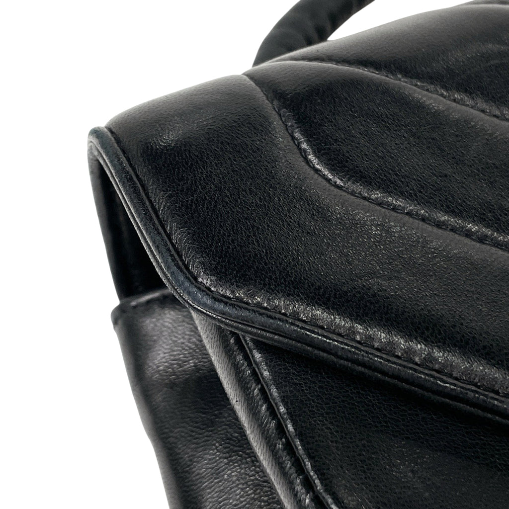 シャネル ココマーク ショルダーバッグ Vステッチ ショルダーバッグ レザー ブラック レディース 【中古】brbag