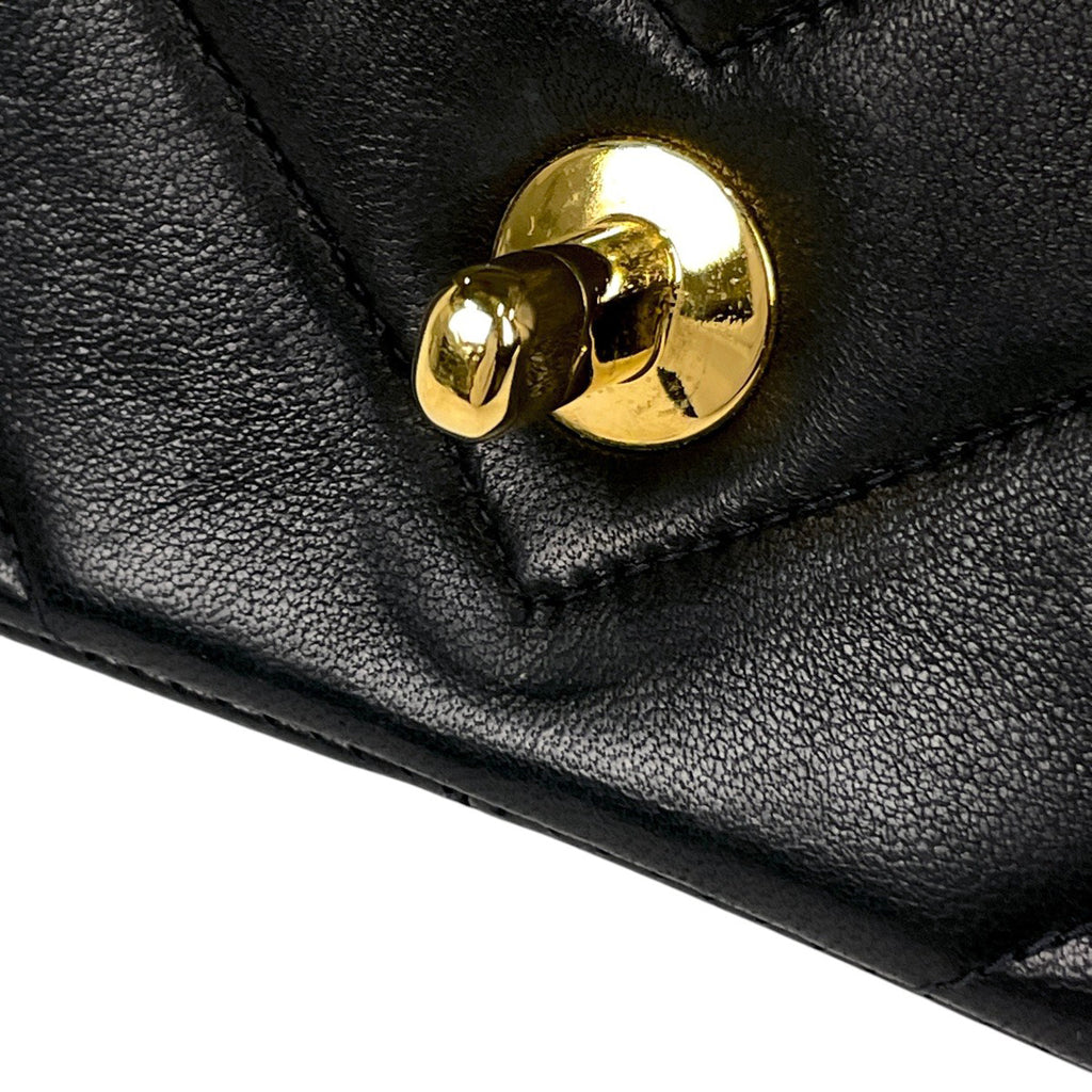 シャネル ココマーク ショルダーバッグ Vステッチ ショルダーバッグ レザー ブラック レディース 【中古】brbag