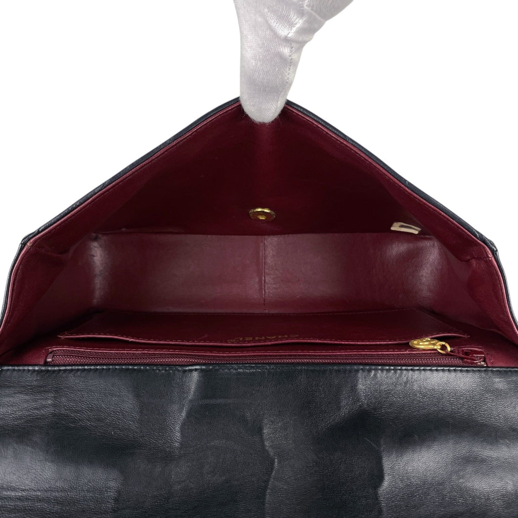 シャネル ココマーク ショルダーバッグ Vステッチ ショルダーバッグ レザー ブラック レディース 【中古】brbag