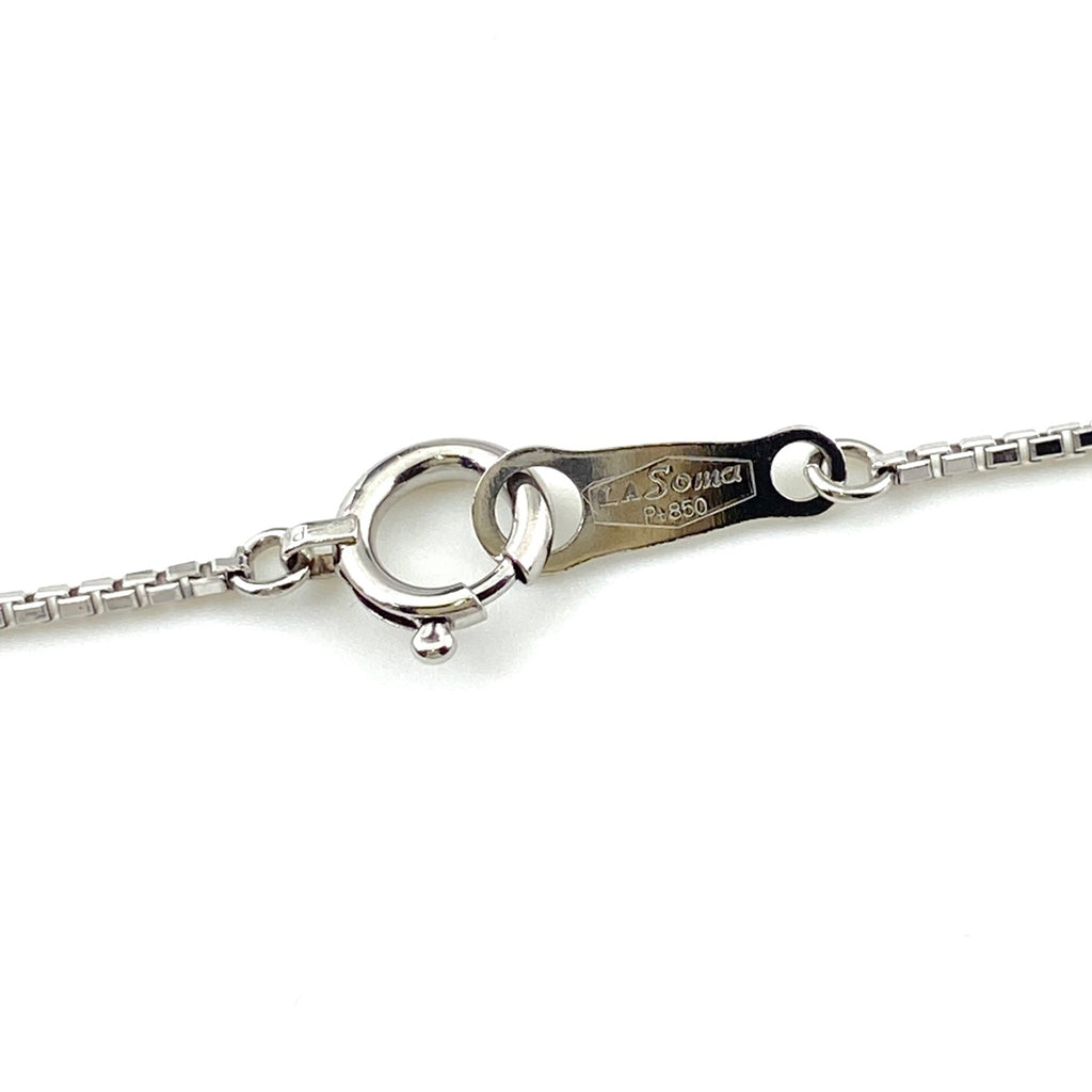 ダイヤモンド デザインネックレス プラチナ ペンダント メレダイヤ ネックレス Pt900 Pt850 ダイヤモンド レディース 【中古】nbjwl