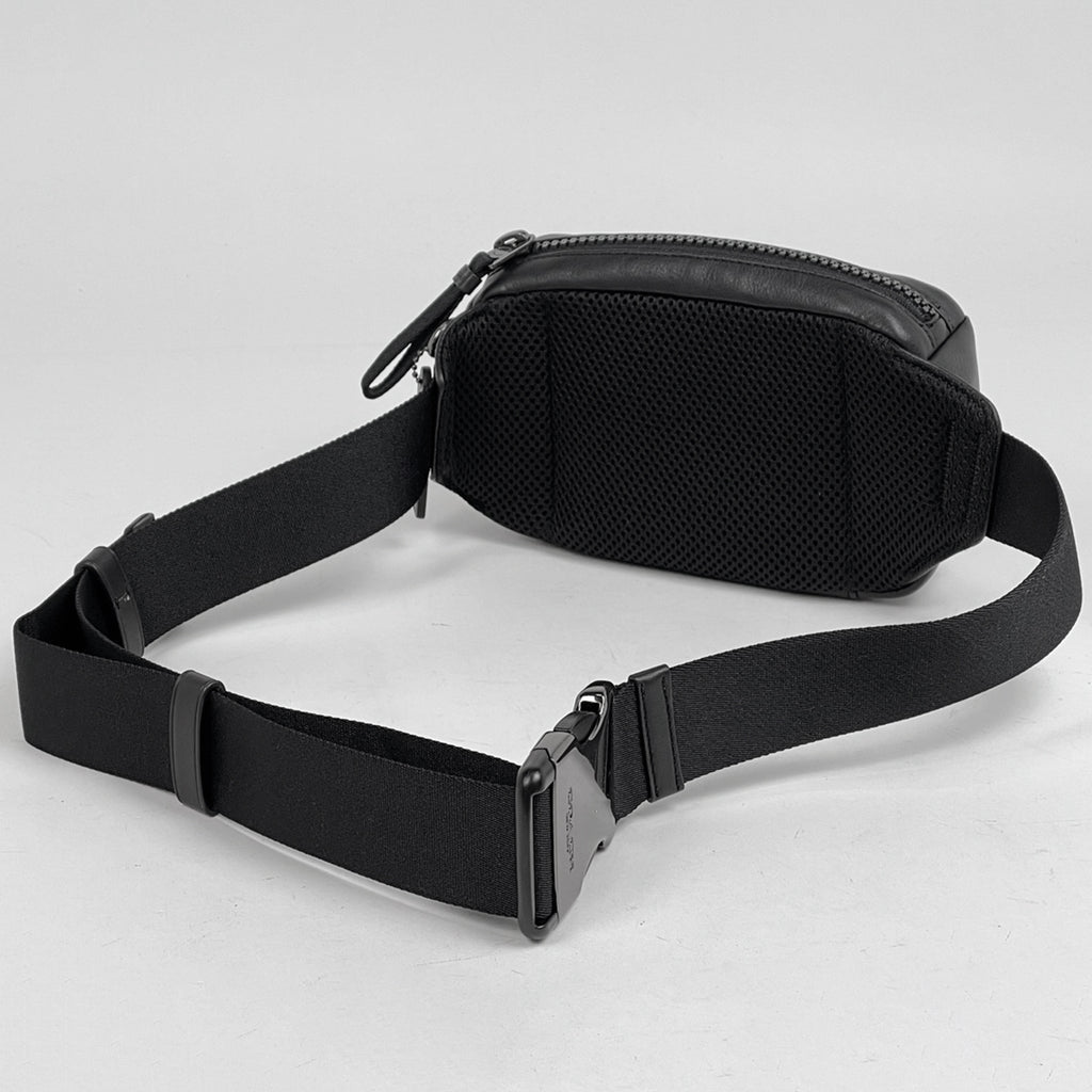 コーチ ミニ エッジ ベルト バッグ ウエストポーチ ロゴ ボディバッグ レザー ブラック 6786 メンズ 【中古】brbag