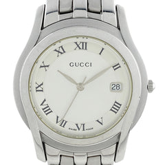 グッチ Gクラス デイト 5500M 腕時計 SS クォーツ シルバー メンズ 【中古】wtcbb