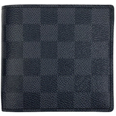 ルイ・ヴィトン ポルトフォイユ マルコ 札入れ 小銭入れ 二つ折り財布 ダミエグラフィット ブラック N62664 メンズ 【中古】brbag