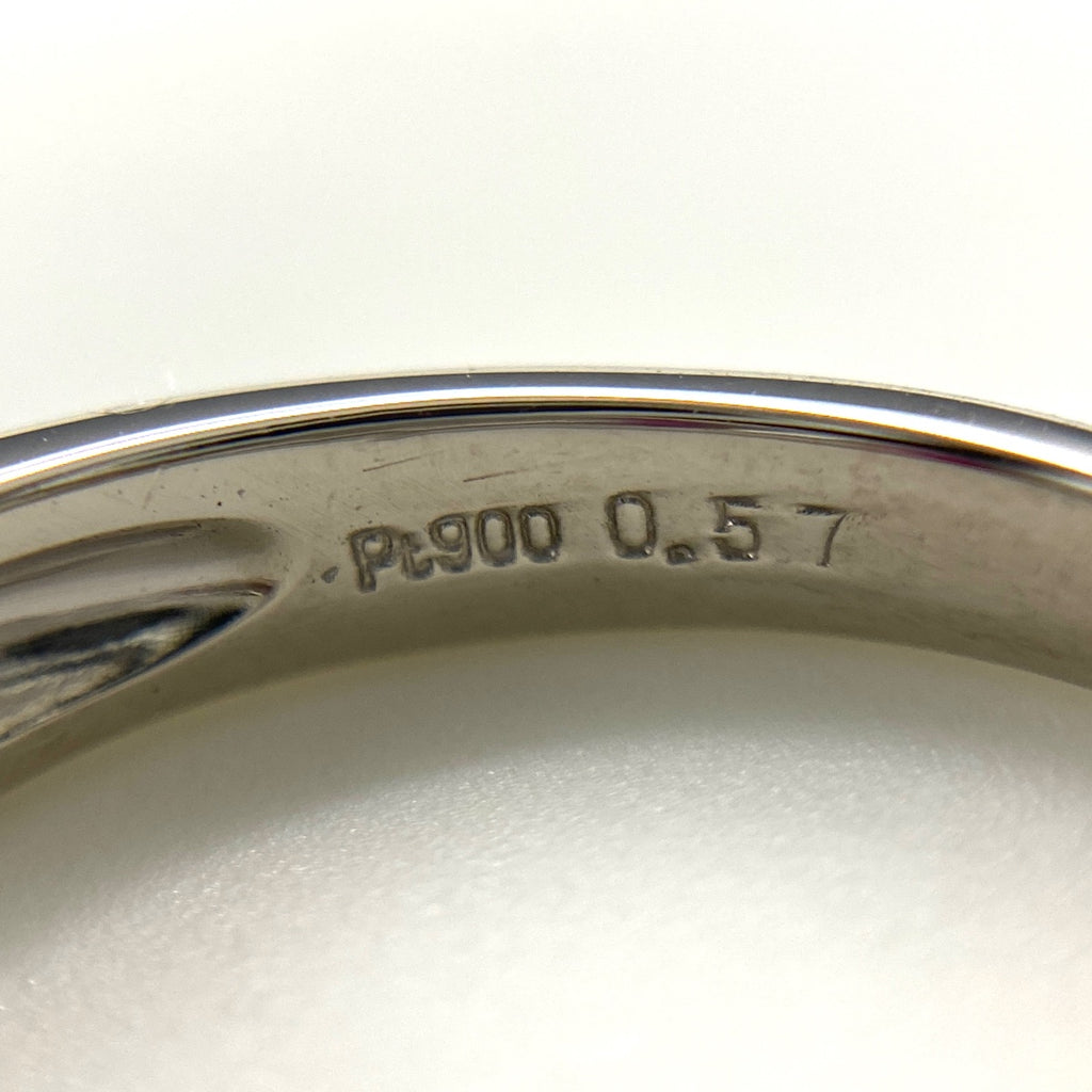 ルビー デザインリング プラチナ 指輪 メレダイヤ リング 10号 Pt900 ルビー ダイヤモンド レディース 【中古】nbjwl