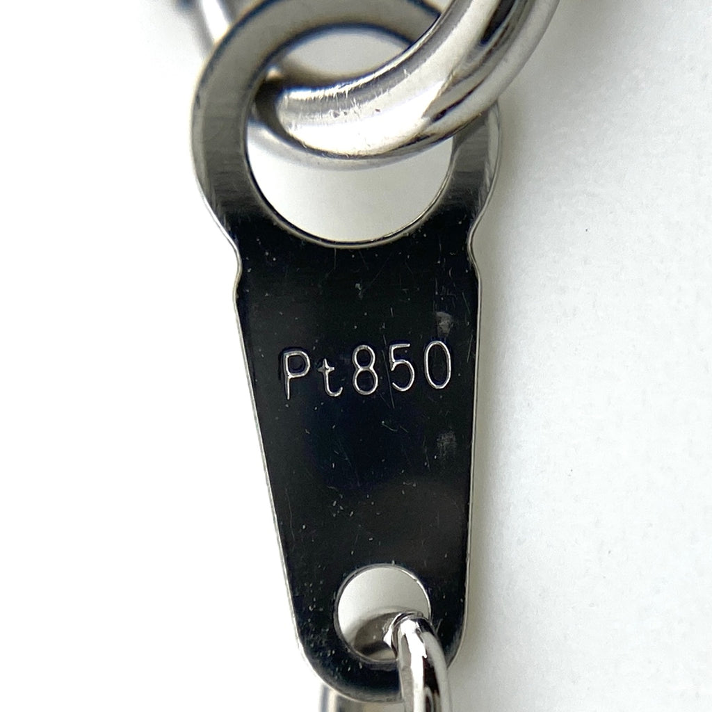 サファイア デザインネックレス プラチナ ペンダント メレダイヤ ネックレス Pt900 Pt850 サファイア レディース 【中古】nbjwl