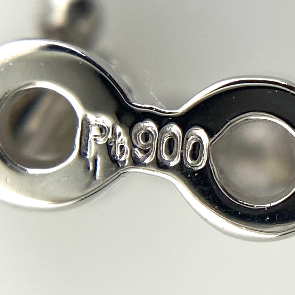 サファイア デザインネックレス プラチナ ペンダント メレダイヤ ネックレス Pt900 Pt850 サファイア レディース 【中古】nbjwl