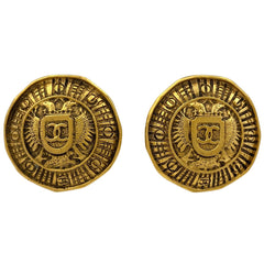 シャネル ココマーク ラウンド イヤリング 丸型 イヤリング GP ゴールド レディース 【中古】bracc